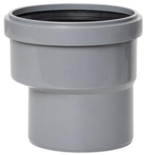 Airfit Reduzieradapter DN 125x110, exzentrisch, PP, grau