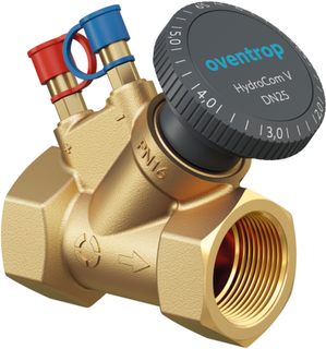 Oventrop Strangregulierventil HydroCom V DN 25, Rp 1, PN 16, beids. IG, Messing