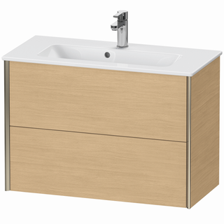 DU WTU XViu wandhängend,560x810x390mm 2Schubk.,champ.matt/Eiche Natur ES Ahorn