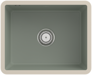 V&B Unterbauspüle Subway 60 SU m Abl.garn, Hand., m green CeramicPlus