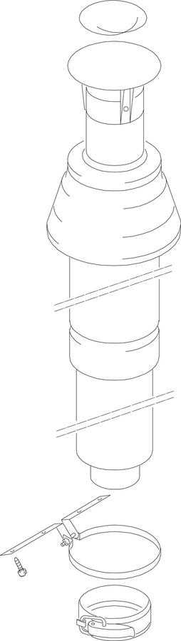 Artikelbild 1 des Artikels „BOSCH Ersatzteil TTNR: 7736700084 Dachdurchführung DN80/125 DO konz sw “