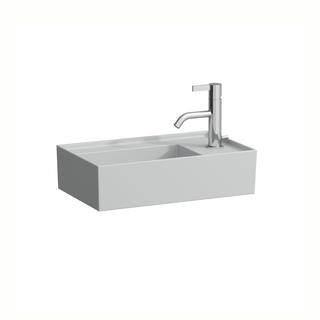 Laufen Handwaschbecken KARTELL 46x28cm, Arm re, o. ÜL, 1 Hahnl., gr. ma
