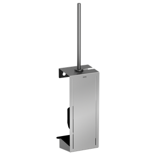 AR WC-Bürstengarnitur, EXOS, Edelstahl, AP, 110x553x97 mm, schwarzer Bürstenkopf