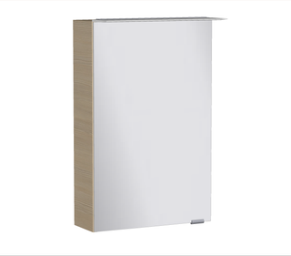 AQ400 LED-Spiegelschrank Mod UN 1 Tür L m. Acrylk. 700x450x160mm, K: SangalloGra