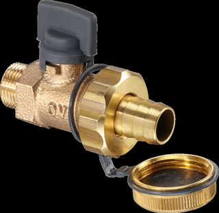 Oventrop KFE-Kugelhahn Aquamodul DN 10, AG, Schl.-Verschrbg. u Kappe, RG