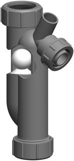 ATEC Siphon 180mm, m int. Rückschlagk, unverlierbar