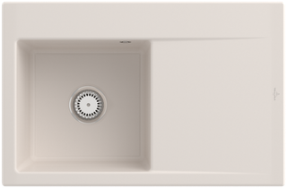 V&B Spüle Subway Style 45 li, m Abl.garn, Hand., crema CeramicPlus