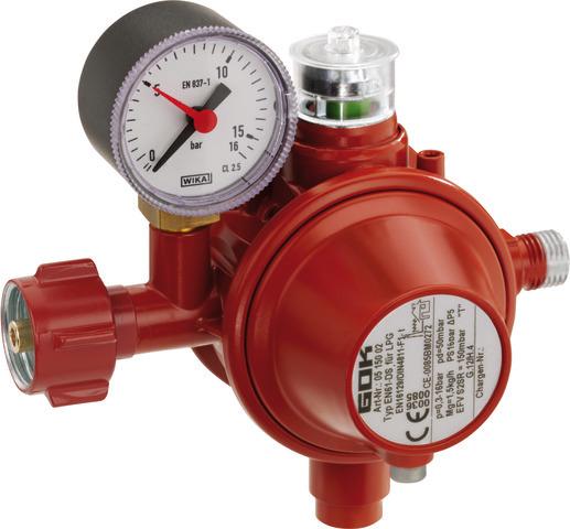 Artikelbild 1 des Artikels „GOK Niederdruckregler Typ EN61-DS m EFV, KLFxG 1/4 LH-KN, 50 mbar, 1,5 kg/ mit EFV, KLF x G 1/4 LH-KN, 50 mbar, 1,5 kg/h, gerade“