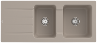 V&B Spüle Architectura 80 m Abl.garn, Hand., almond CeramicPlus