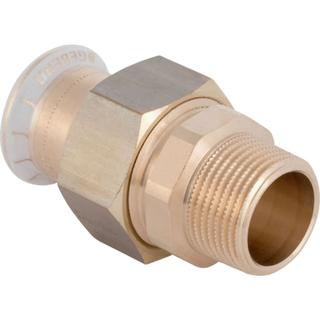 Geberit Übergangsverchraubung Mapress d 28mmxR 1, Cu, flachd., m AG, Rotguss