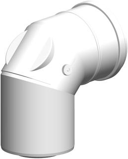 ATEC Kontroll-Bogen PolyClassic 87Gr, DN 80/125, konzentrisch, PP, weiß