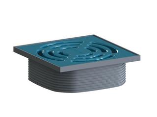 Dallmer Aufsatz DallDrain Pure himmelblau (RAL 5015), 120x120mm