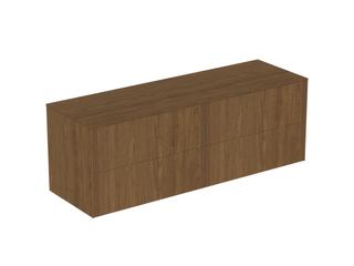 IS Obere linke Schubladenfront Conca 780x267mm Walnuss Dunkel