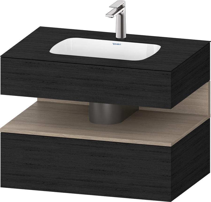 Artikelbild 1 des Artikels „Duravit EinbauWT-Möbel-Set Qatego 80x55x60cm, E ter/E s, Kon-WTU, Nischenb 80 x 55 x 60 cm | Eiche Terra/Eiche schwarz“