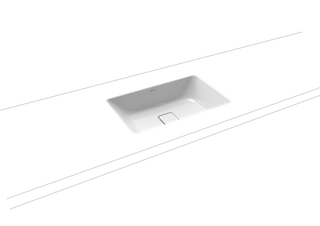 Kaldewei Unterbau-Waschtisch CONO 3087 56,9x38,2cm, o. ÜL/HL, Perl-Effekt, weiß