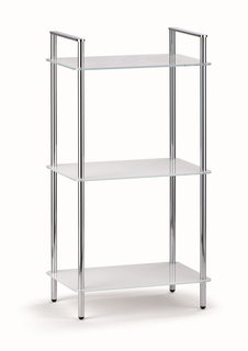 Giese Badregal Solitäre Mobila 450 x 860 x 300 mm, Badregal mit 3 Glasböden