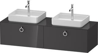 Duravit WT-Unterschrank White Tulip 160x55cm, gra hgl, Ei L/mit Beleuchtung