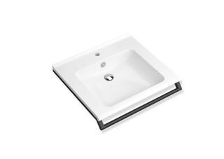 HEWI Mineralguss-Waschtisch-Set 65x58cm, m Gr 65cm, w, dg pgl matt