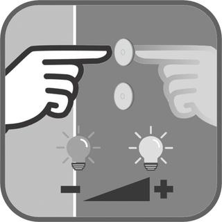 AS Touchsymbol SMART-G i Gl, EIN/AUS, Dim., stufenl. Lichtf.-We