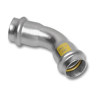 Sanha Bogen NiroSan Press Gas 17041 45Grad, beidseitig Innenpressende, 54mm
