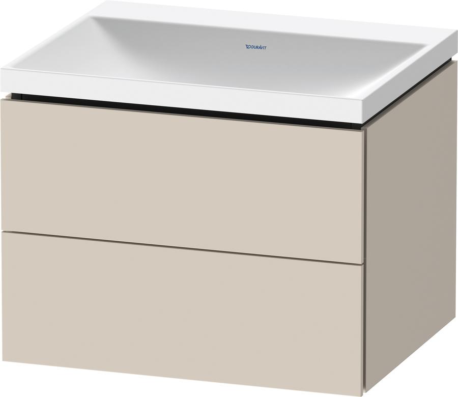 Artikelbild 1 des Artikels „Duravit Möbel-Set L-Cube 60x48x48cm, o Hahnl., Tau matt, 2 Schub. 60 x 48 x 48 cm, ohne Hahnloch | taupe supermatt“