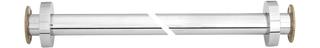 ASW Brausevorhangstange Serie 8000 1200mm, d 25mm, ger Ausf, MS verchromt