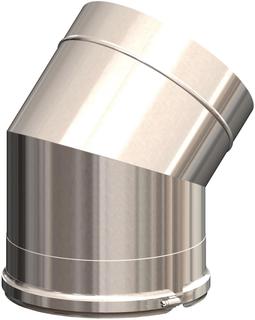 AT 45 Grad-Bogen DN200/265 Edelstahl gebürstet