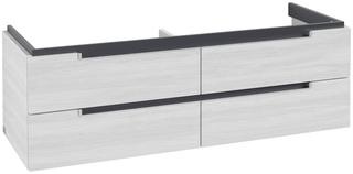 V&B Waschtisch-Unterschrank Subway 2.0 128,7x42x44,9cm, Gr. silb.-matt, wh. Wo.