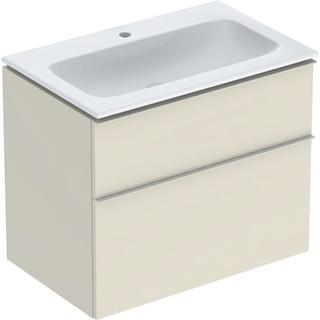 Geberit Möbel-Waschtischset iCon 75x63x48cm, w/KT, sa hochgl., Gr. sa ma