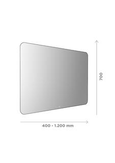 EMCO LED-Lichtspiegel MI 160 500x700mm, Raumschltg., abger. Ecken