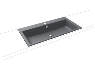 Kaldewei Einbau-Waschtisch PURO 3152 90x46cm, 1 Hahnl., ch, P-E, cool grey70