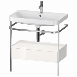 DU Metallkonsole bodenstehend HD2 Plus 850x775x490mm,Weiß hgl.,1 HL ES Nussb