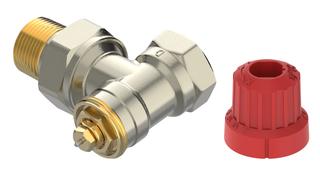 Danfoss Ventilgehäuse Mio 20, Eck, M30x1,5, matt vernickelt