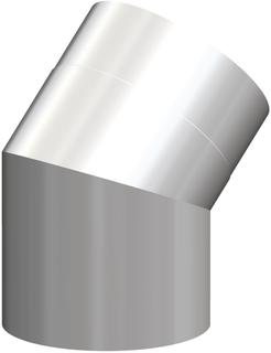 ATEC Bogen PolyClassic +Iron/White 45Grad, DN 110/160, PP, Edelstahl weiß