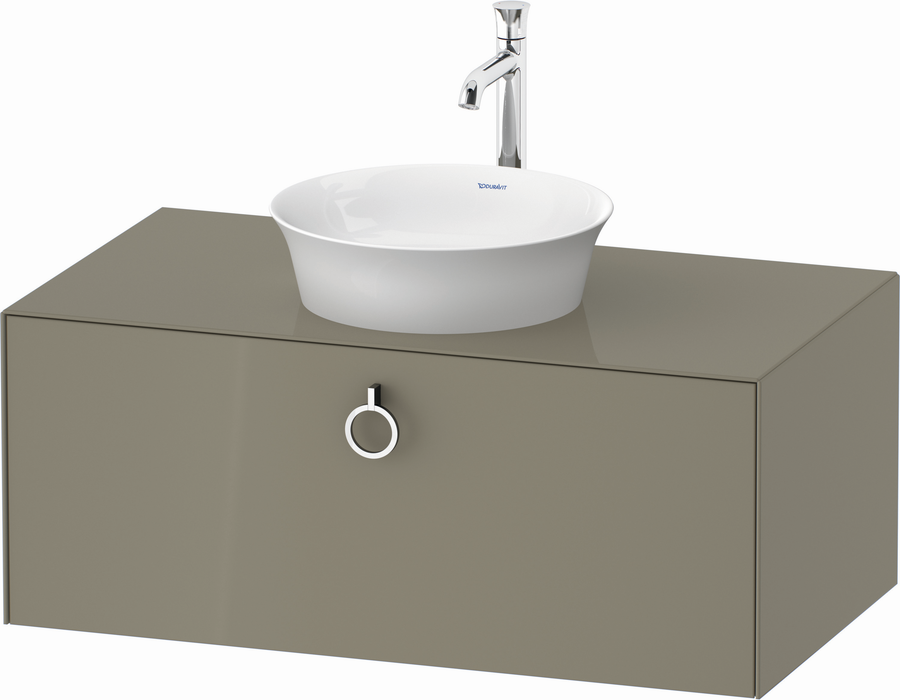 Artikelbild 2 des Artikels „Duravit WTU o. ES White Tulip 40,8x100x 55, 1 A, m Gr., steingrau hgl Steingrau Hochglanz“