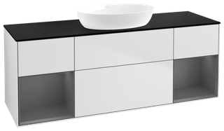 V&B WT-Unterschrank Wandbel. Finion 160cm, Pl b m, Rg A m Lac, wh. m Lac