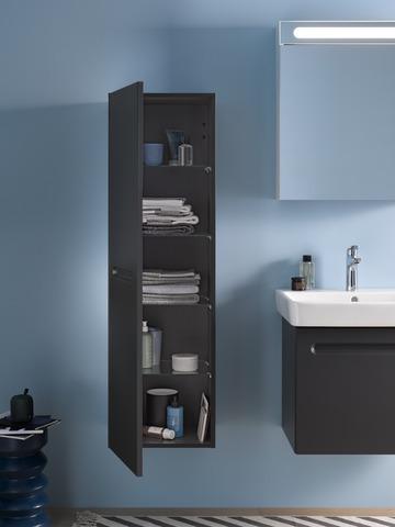 Artikelbild 4 des Artikels „Duravit Halbhochschrank No. 1 40x36x132cm, 4 Fachb., T. re, graph Matt Tür rechts | Graphit Matt“