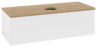 V&B WTU o. F-Struktur -Beleuchtg. Antao 120x36x50cm, WBP hon. Oa, wh. m Lac