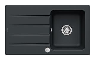 V&B Spüle Architectura 50 m Abl.garn, Exzenter, ebony CeramicPlus
