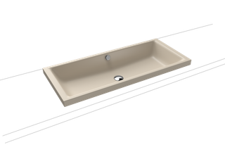 Kaldewei Aufsatzwaschtisch PURO S 3174 90x38,5, o. Hahnl., we., P-E, w. beige20