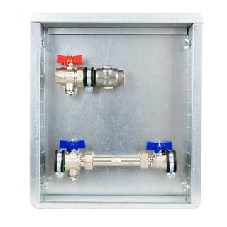 Strawa Wohnungsanschlussstation AS 12h-WMZ, 3/4", 330x376mm, UP-Schr.