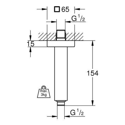 Artikelbild 3 des Artikels „GROHE Deckenauslass Rainshower 15,4cm, chrom chrom“