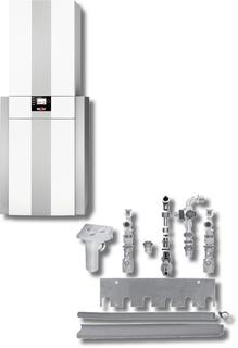 Gasbrennwert-Zentrale CGS 2 mit Speicher und Anschluss-Set