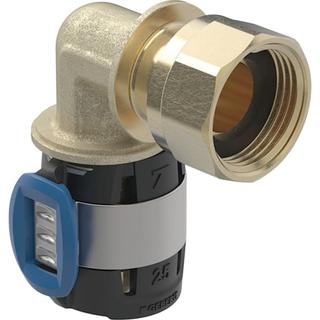 Übergangsbogen FlowFit 90°, mit Überwurfmutter