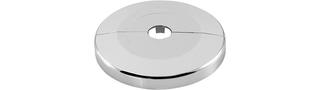 ASW Scharnierrosette ABS verchr., d 43mm, H 8mm, Außen 85mm