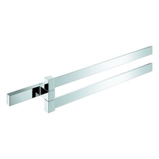 GROHE Doppel-Handtuchh. Selection Cube 40cm, 2-ar, schw, verd. Befestig., ch