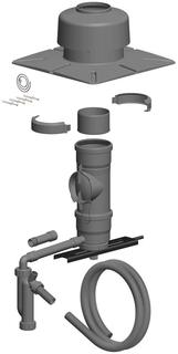 MHG Abgasleitung Basis Set DN 100, für Mehrfachbelegung