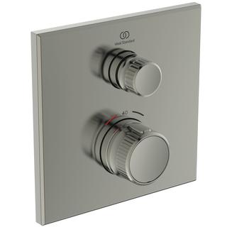IS Fertigmontageset CeraTherm Navigo f UP-Brausetherm., eckig, silver storm