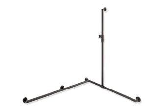 HEWI Edelstahl-Duschhandlauf System 900 1250x965x1185mm, ES pb dg matt, li