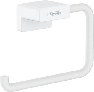 hansgrohe Papierrollenhalter AddStoris o. Deckel, mattweiß, Wandmontage, Metall